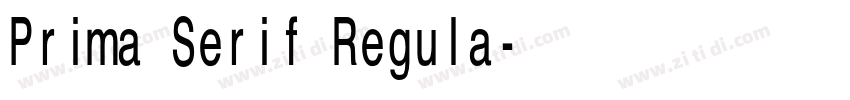 Prima Serif Regula字体转换